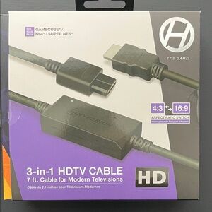 Hyperkin 3-in-1 HDTV Cable for GameCube N64 Super NES